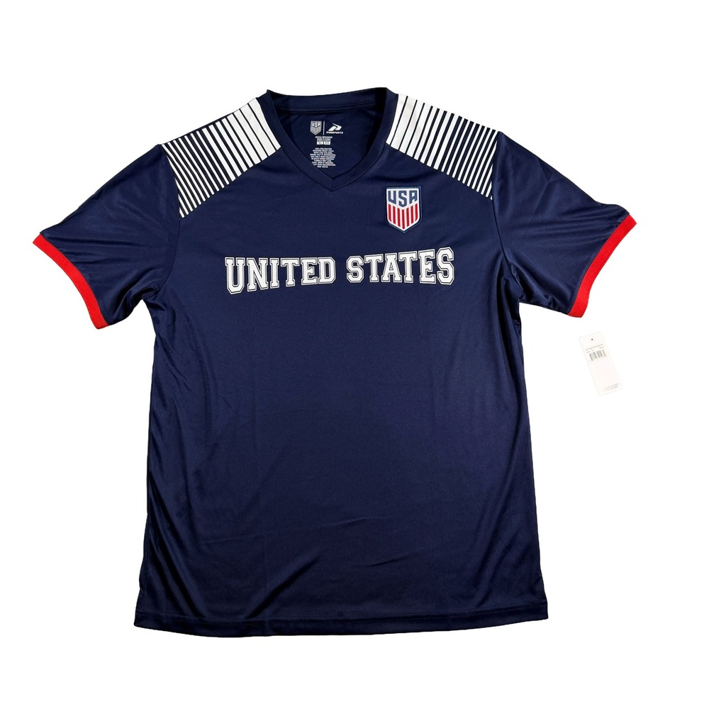 Icon Sports US Soccer Jersey Mens XL Navy Blue United States Shirt NWT